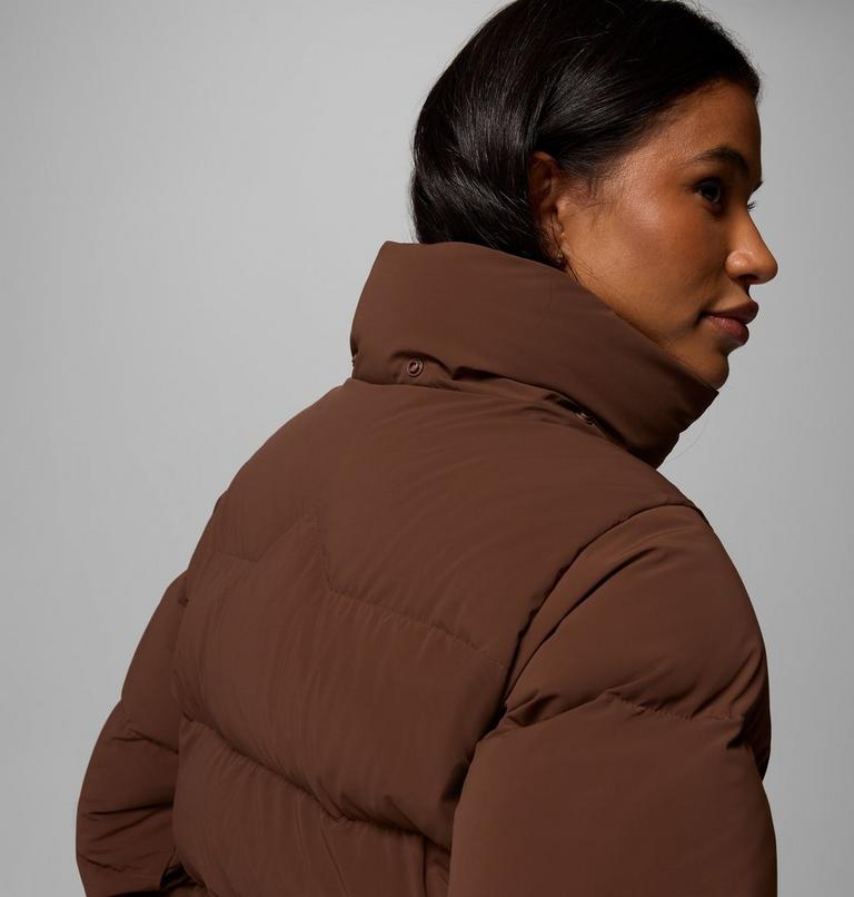Women's Amaze Puff Hooded Down Puffer, Color: Tobacco, image 11