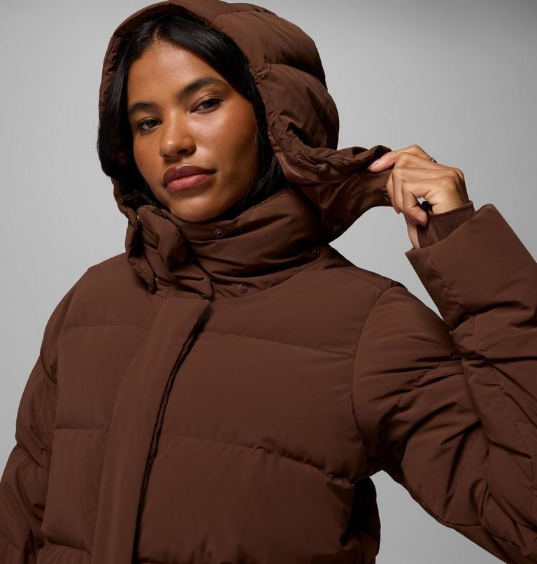 Women's Amaze Puff Hooded Down Puffer, Color: Tobacco, image 15