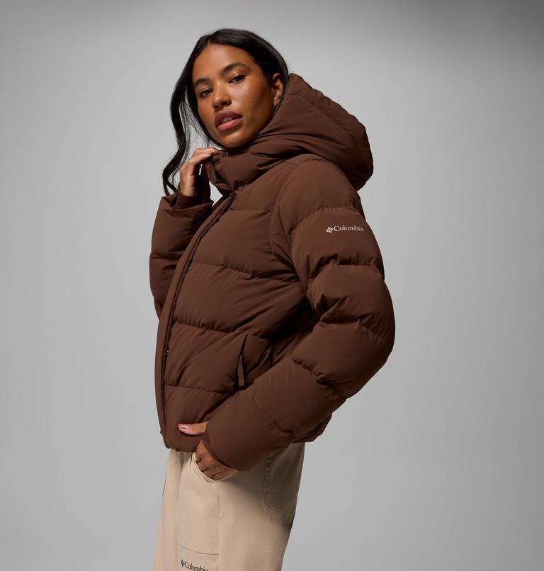 Women's Amaze Puff Hooded Down Puffer, Color: Tobacco, image 6