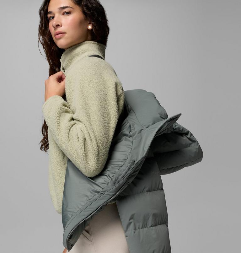 Women's Amaze Puff Hooded Down Puffer, Color: Sedona Sage, image 5