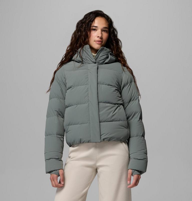 Women's Amaze Puff Hooded Down Puffer, Color: Sedona Sage, image 1