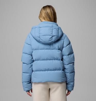 Women's Amaze Puff Hooded Down Puffer, Color: Rainy Day, image 15