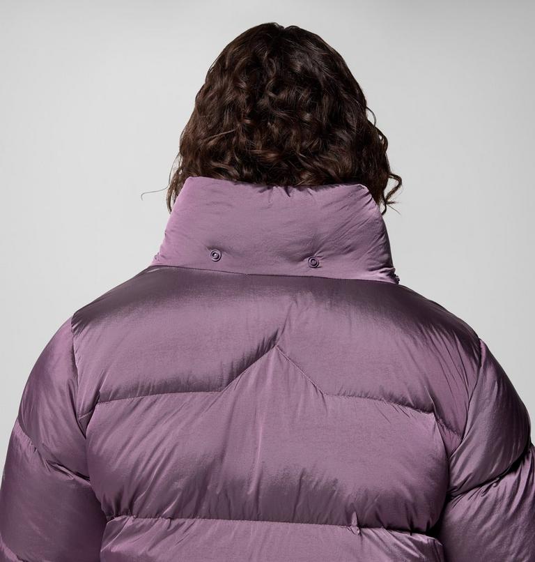 Women's Amaze Puff Hooded Down Puffer, Color: Fig High Shine, image 13