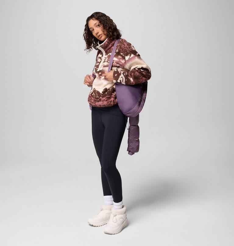 Women's Amaze Puff Hooded Down Puffer, Color: Fig High Shine, image 6