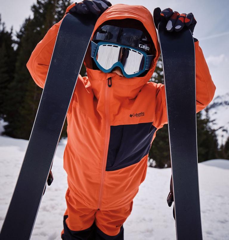 Youth Unisex Holcomb Grove Waterproof Ski Jacket, Color: Zing, Black, image 6