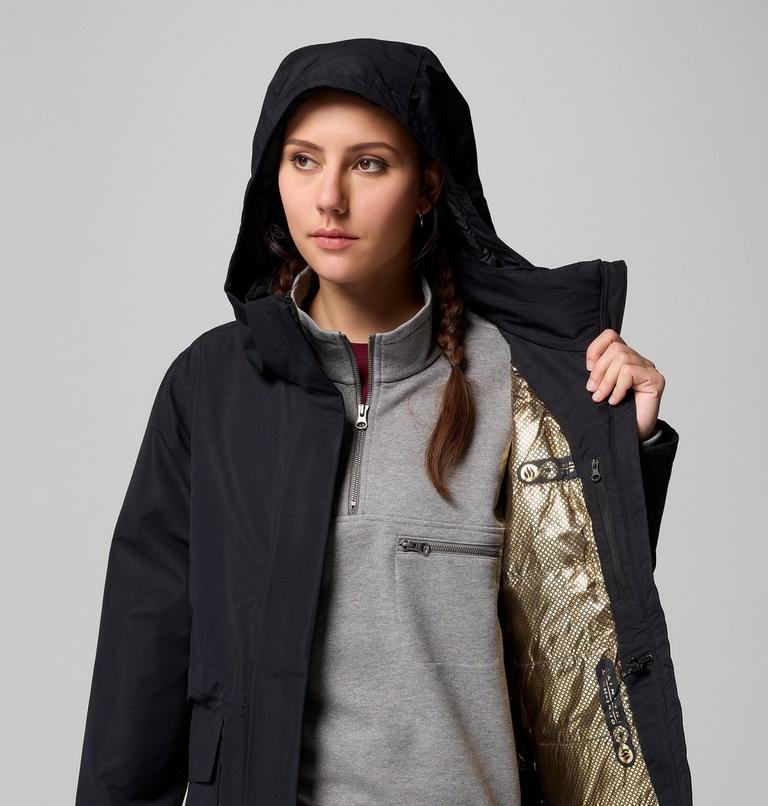 Women's Pulaski Waterproof Hooded Parka, Color: Black, image 6