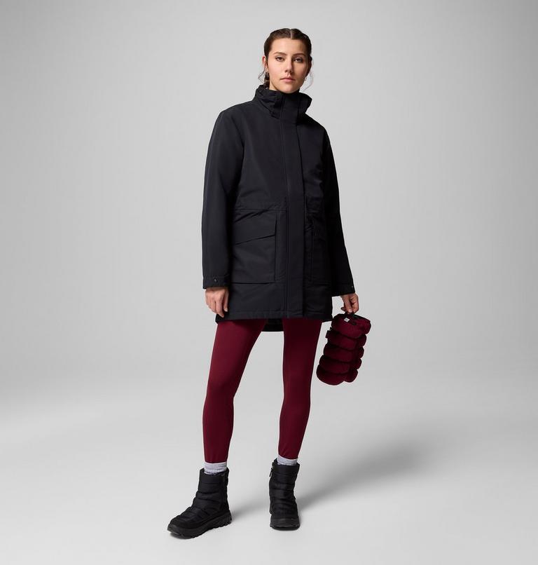 Women's Pulaski Waterproof Hooded Parka, Color: Black, image 2