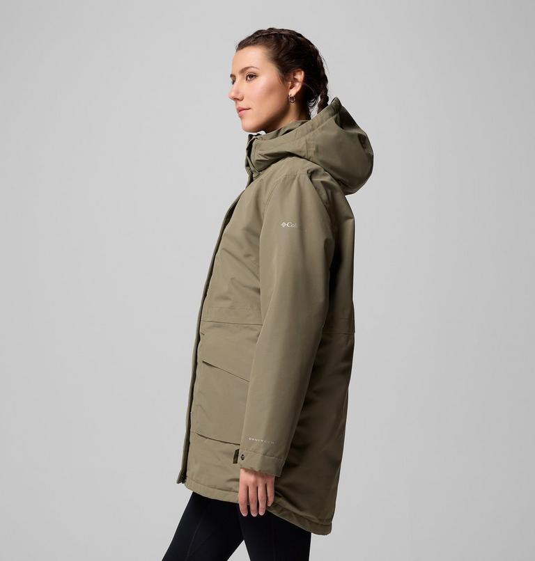Parka impermeable con capucha Pulaski para mujer, Color: Stone Green, image 4