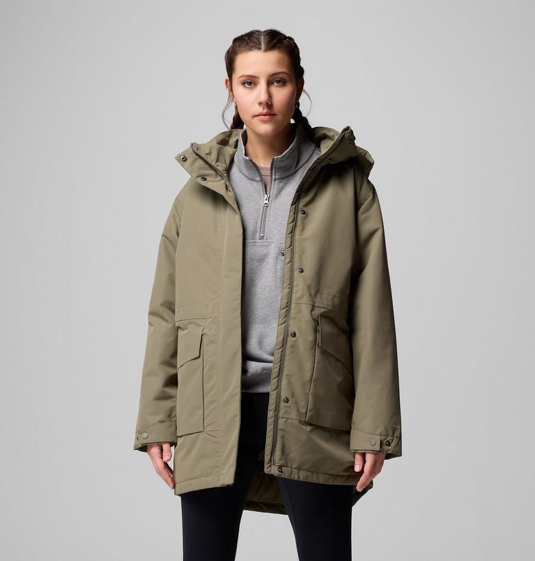 Parka impermeable con capucha Pulaski para mujer, Color: Stone Green, image 5