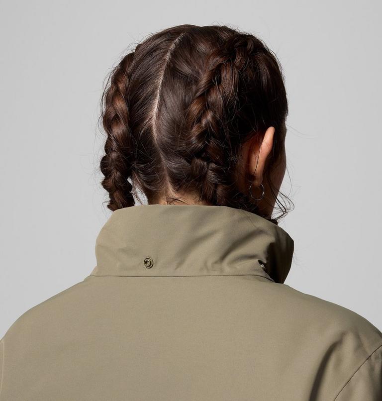 Parka impermeable con capucha Pulaski para mujer, Color: Stone Green, image 11