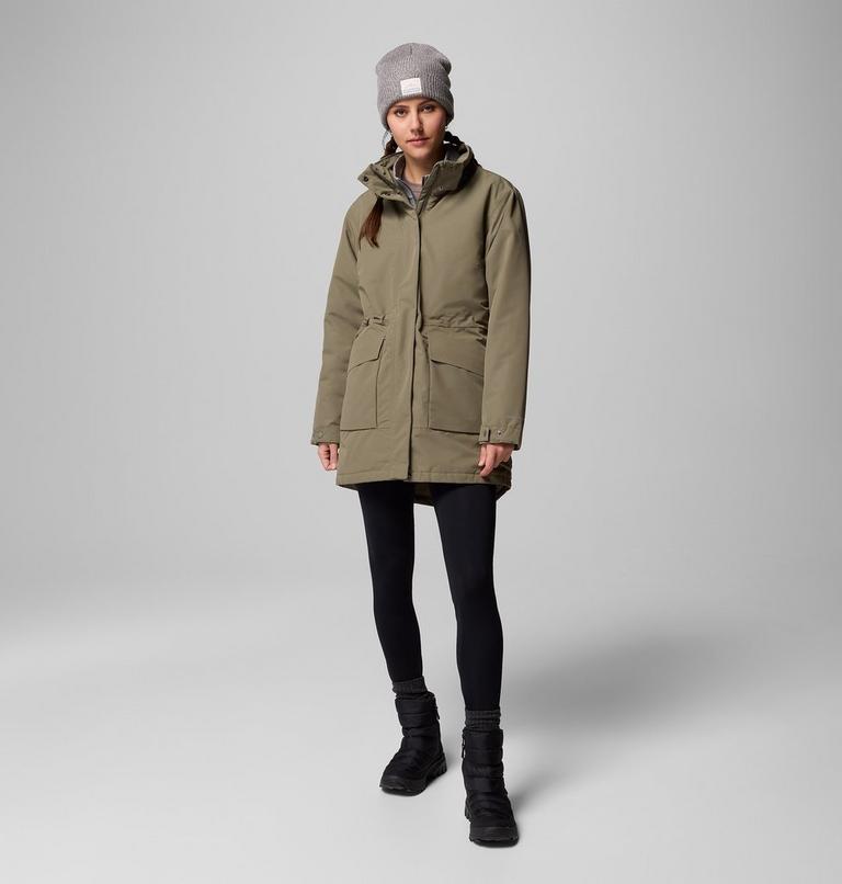 Parka impermeable con capucha Pulaski para mujer, Color: Stone Green, image 2