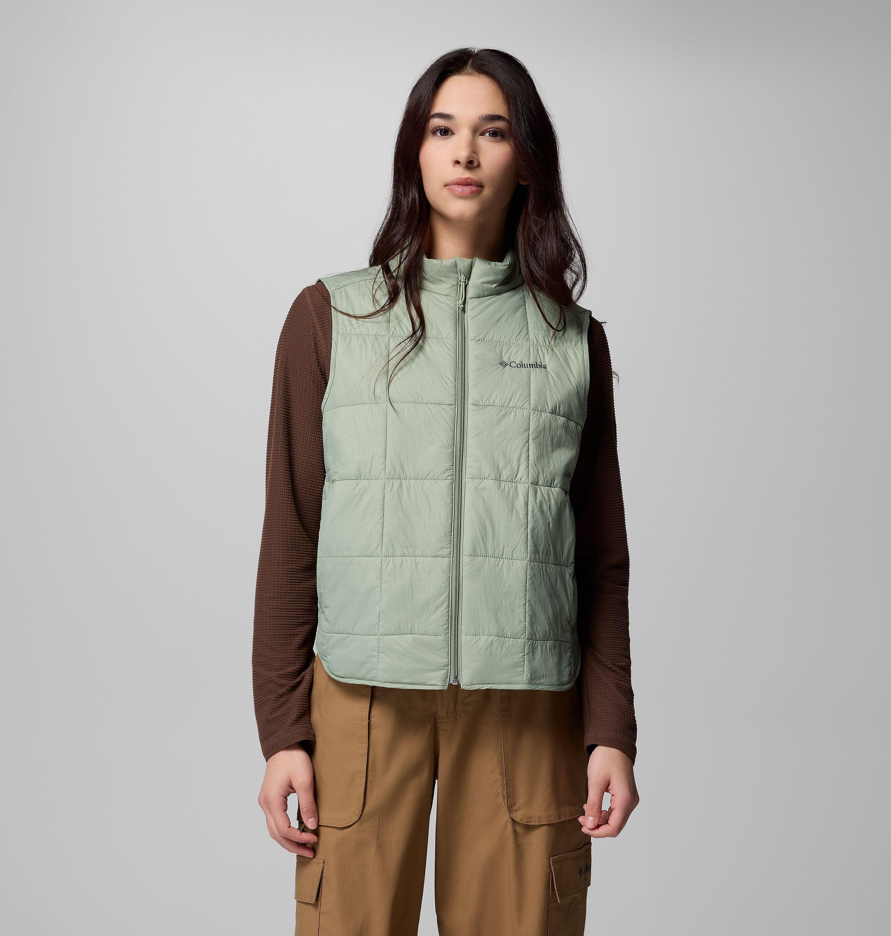 Columbia Sportswear Women's Green Columbia - Sienna Hill™ Packable Quilted Gilet - Safari Medium