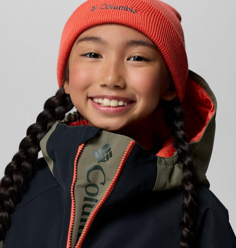 Youth Coreshot Waterproof Hooded Anorak, Color: Greenscape, Stone Green, Black, image 15