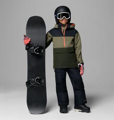 Anorak impermeable con capucha Coreshot para jóvenes, Color: Greenscape, Stone Green, Black, image 3