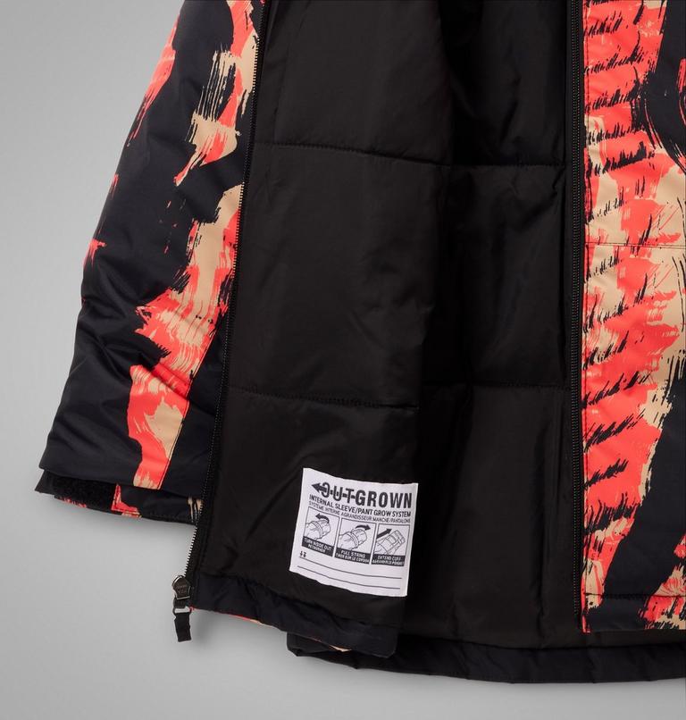 Boys' Lightning Lift IV Printed Waterproof Ski Jacket, Color: Zing Tracks, Black, image 3