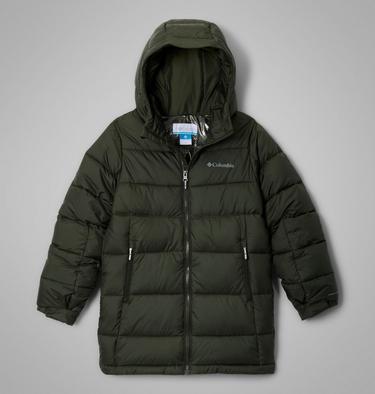 Chaqueta acolchada media con capucha unisex Pike Lake para j&oacute;venes, Color: Greenscape, image 4