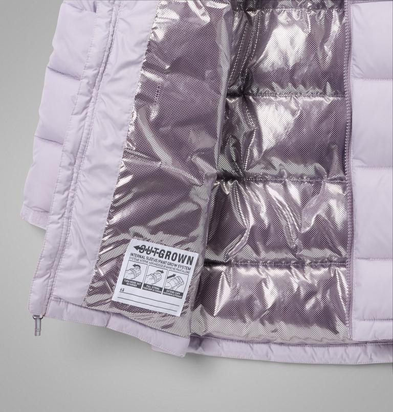Chaqueta acolchada media con capucha unisex Pike Lake para jóvenes, Color: Lavender Pearl, Shale Purple, image 3