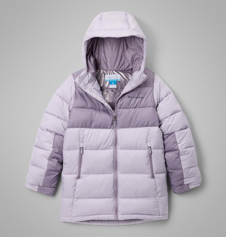 Chaqueta acolchada media con capucha unisex Pike Lake para jóvenes, Color: Lavender Pearl, Shale Purple, image 1