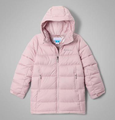 Chaqueta acolchada media con capucha unisex Pike Lake para j&oacute;venes, Color: Mineral Pink, image 1