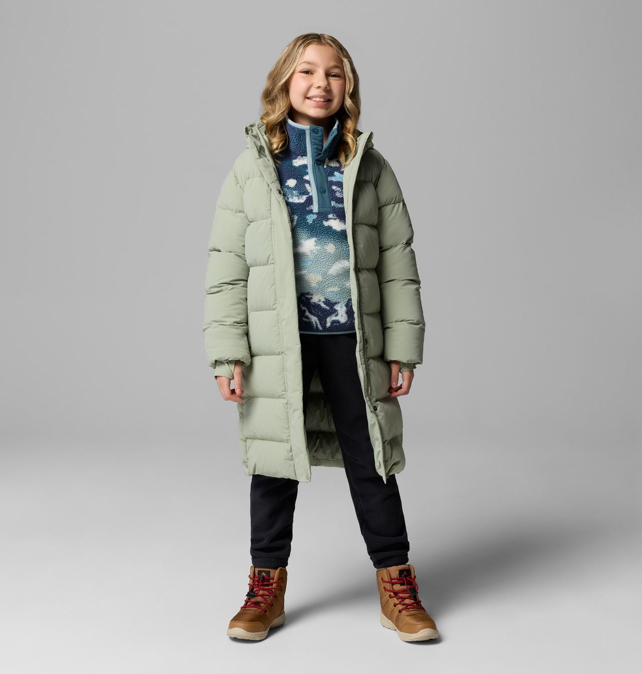 Girls' Amaze Puff™ Long Hooded Jacket 4