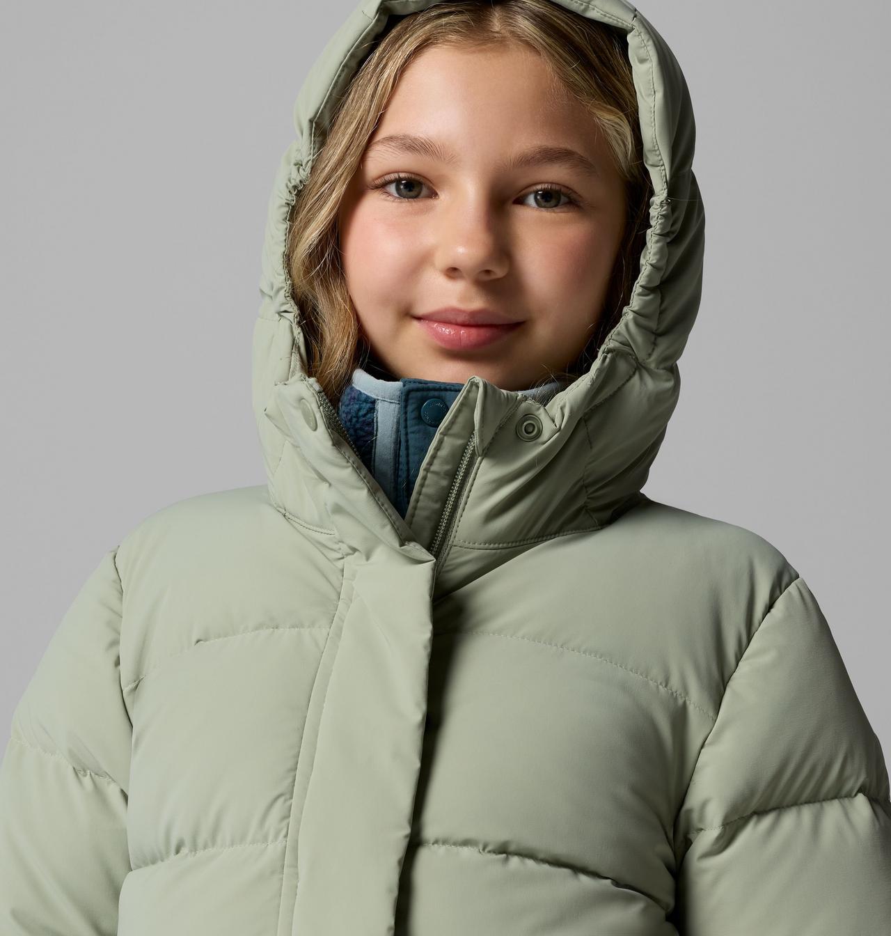 Girls' Amaze Puff™ Long Hooded Jacket 5