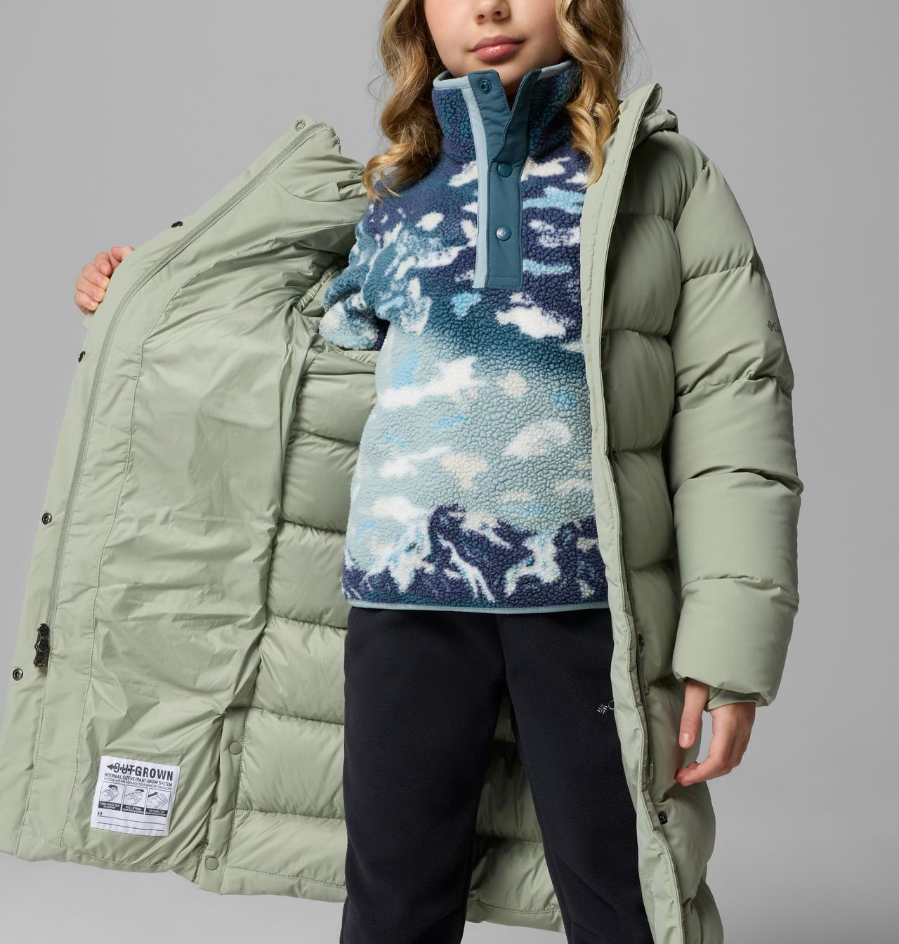 Girls' Amaze Puff™ Long Hooded Jacket 6