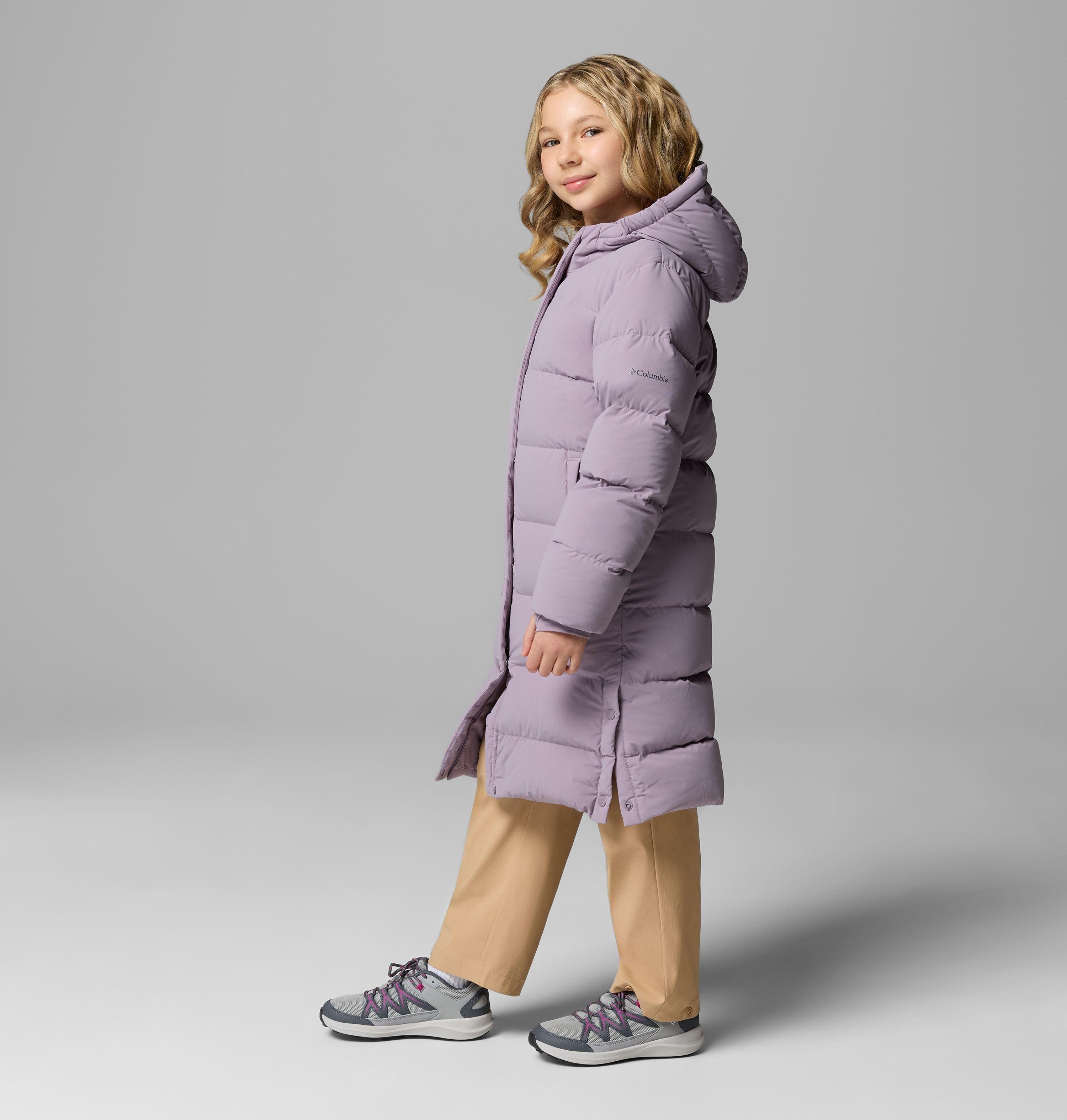 Girls' Amaze Puff Long Hooded Jacket | 554 | S 3