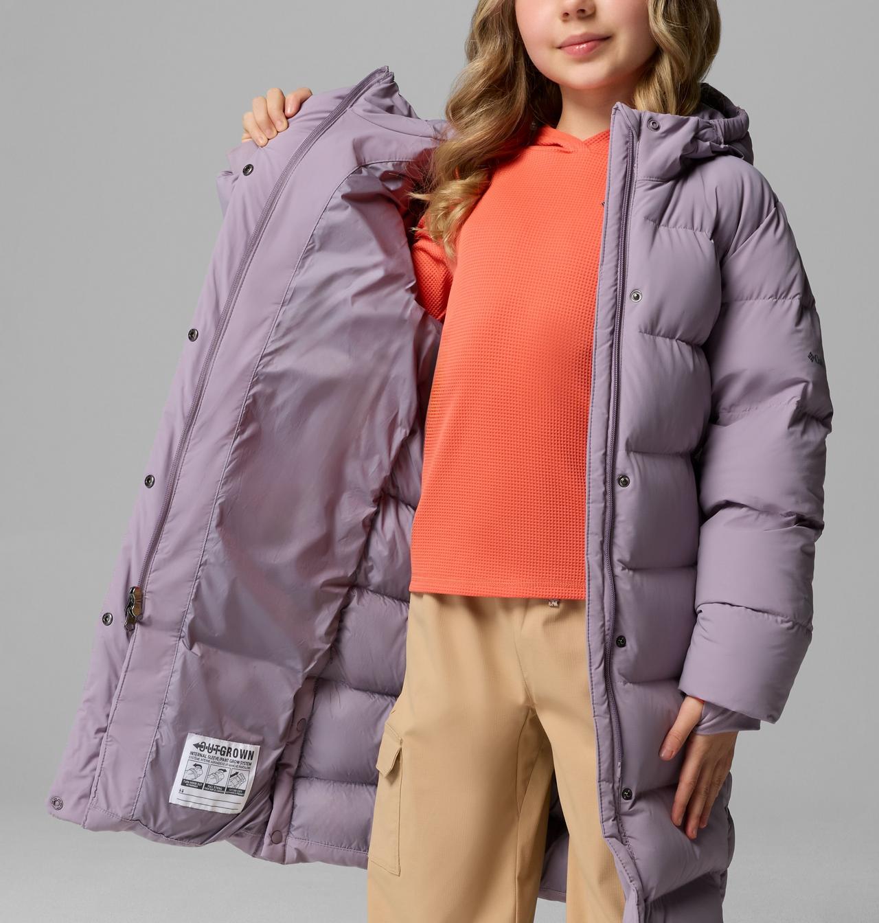 Girls' Amaze Puff™ Long Hooded Jacket 6