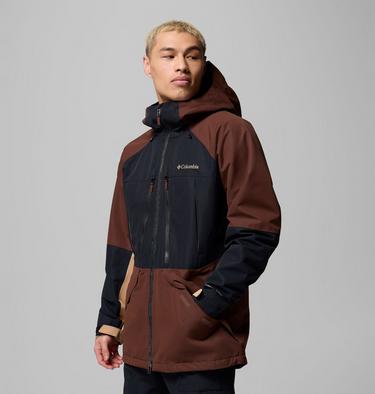 Men's Coreshot Shell Waterproof Ski Jacket, Color: Tobacco, Black, Canoe, image 4