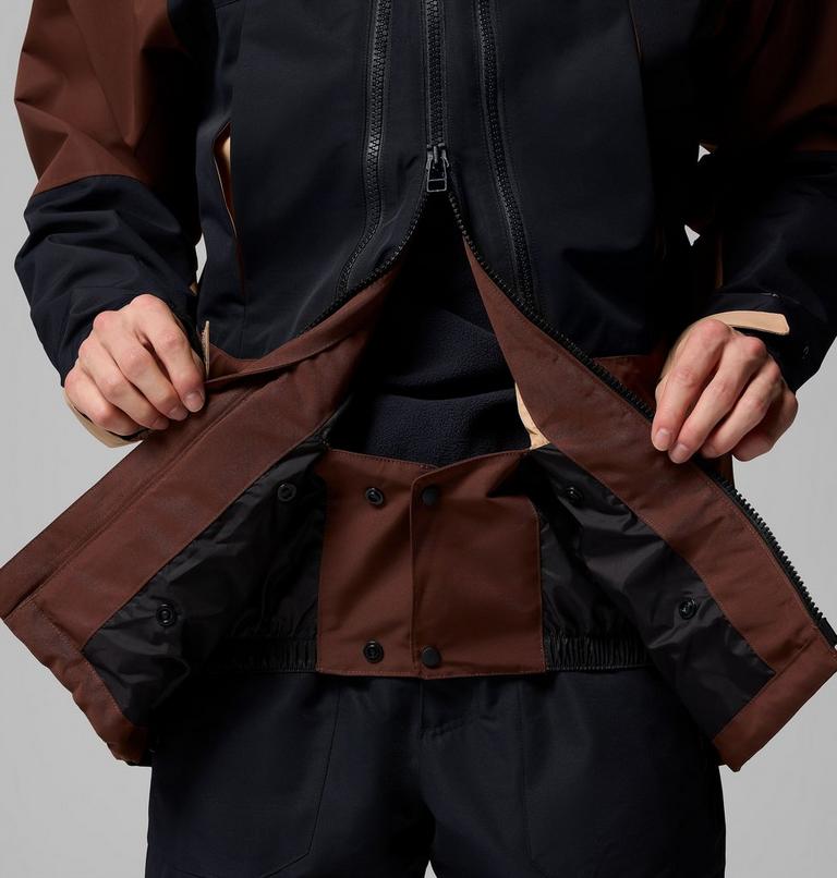 Men's Coreshot Shell Waterproof Ski Jacket, Color: Tobacco, Black, Canoe, image 6