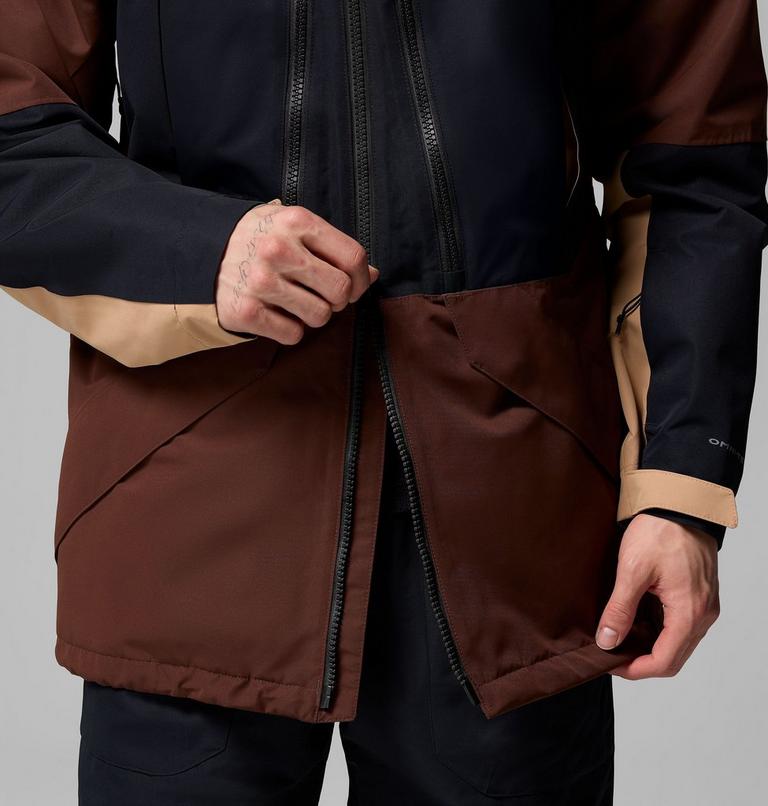 Men's Coreshot Shell Waterproof Ski Jacket, Color: Tobacco, Black, Canoe, image 10