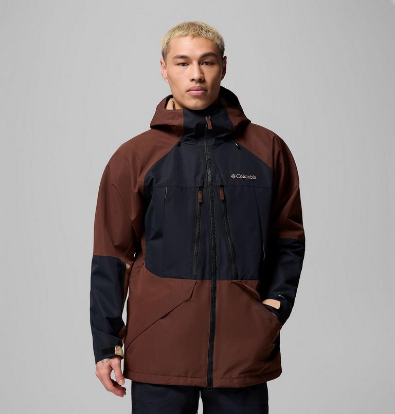 Men's Coreshot Shell Waterproof Ski Jacket, Color: Tobacco, Black, Canoe, image 1