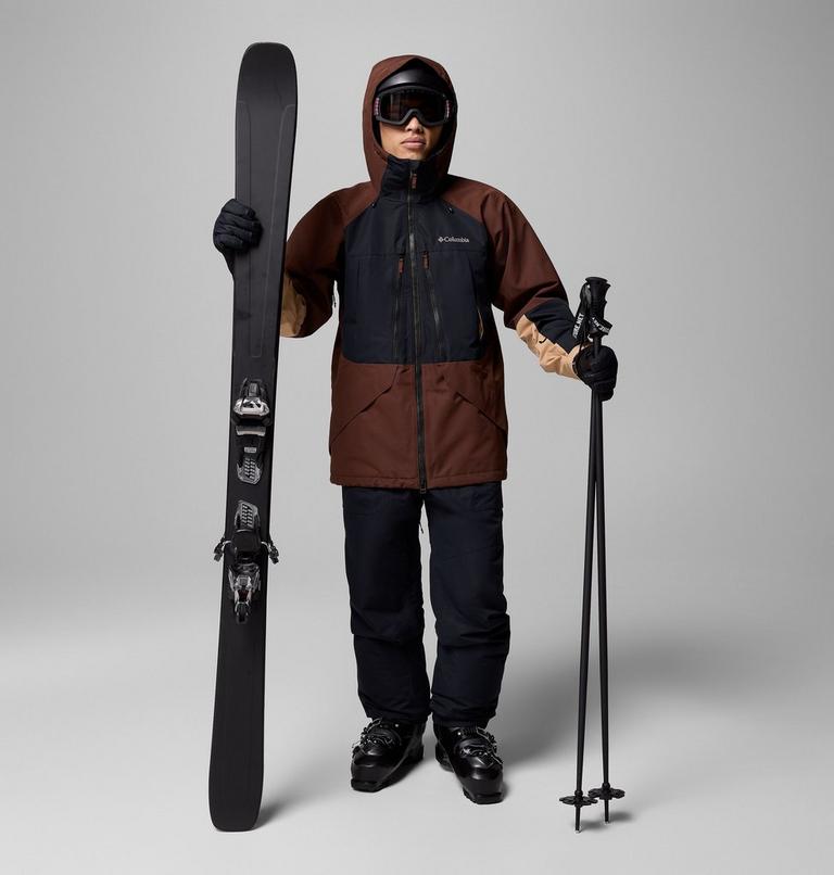 Men's Coreshot Shell Waterproof Ski Jacket, Color: Tobacco, Black, Canoe, image 2