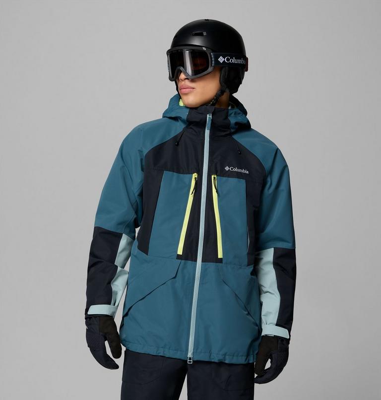 Men's Coreshot Shell Waterproof Ski Jacket, Color: Everblue, Black, Crushed Blue, image 1