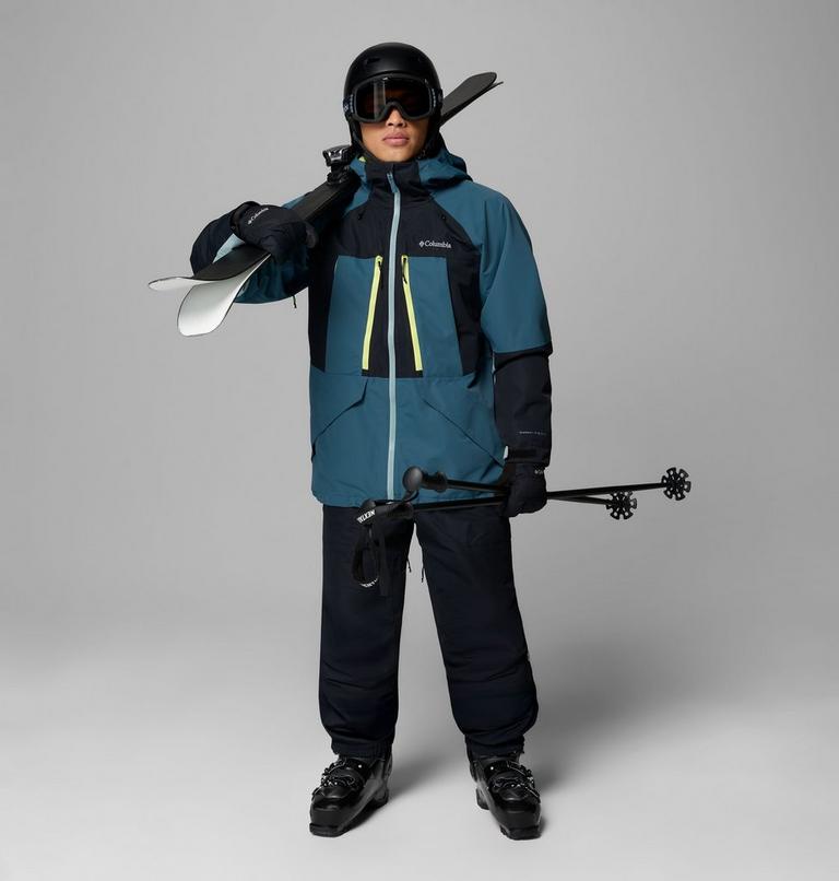 Men's Coreshot Shell Waterproof Ski Jacket, Color: Everblue, Black, Crushed Blue, image 2