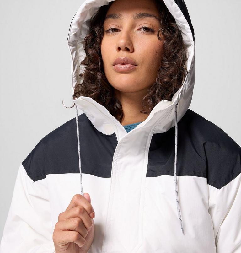 Women's Challenger Insulated Pullover Anorak, Color: Sea Salt, Black, image 5