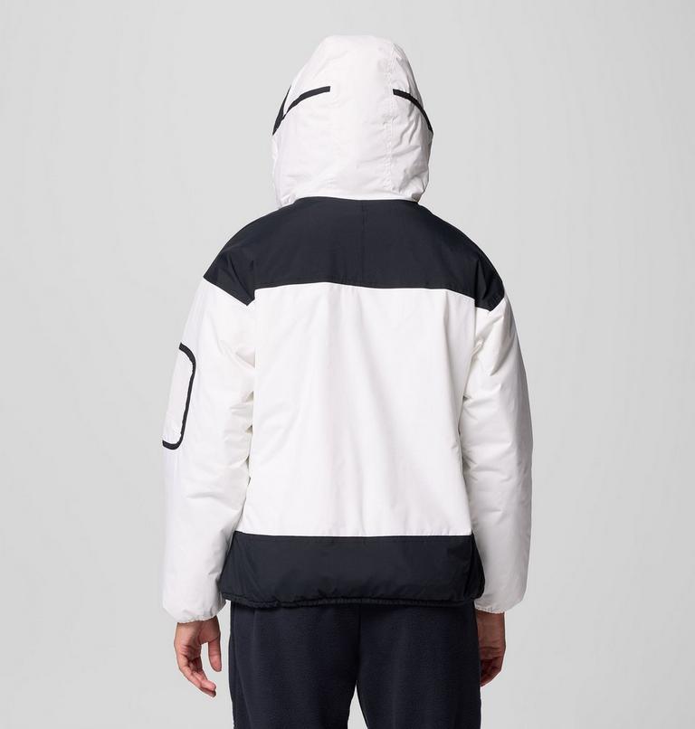 Women's Challenger Insulated Pullover Anorak, Color: Sea Salt, Black, image 3