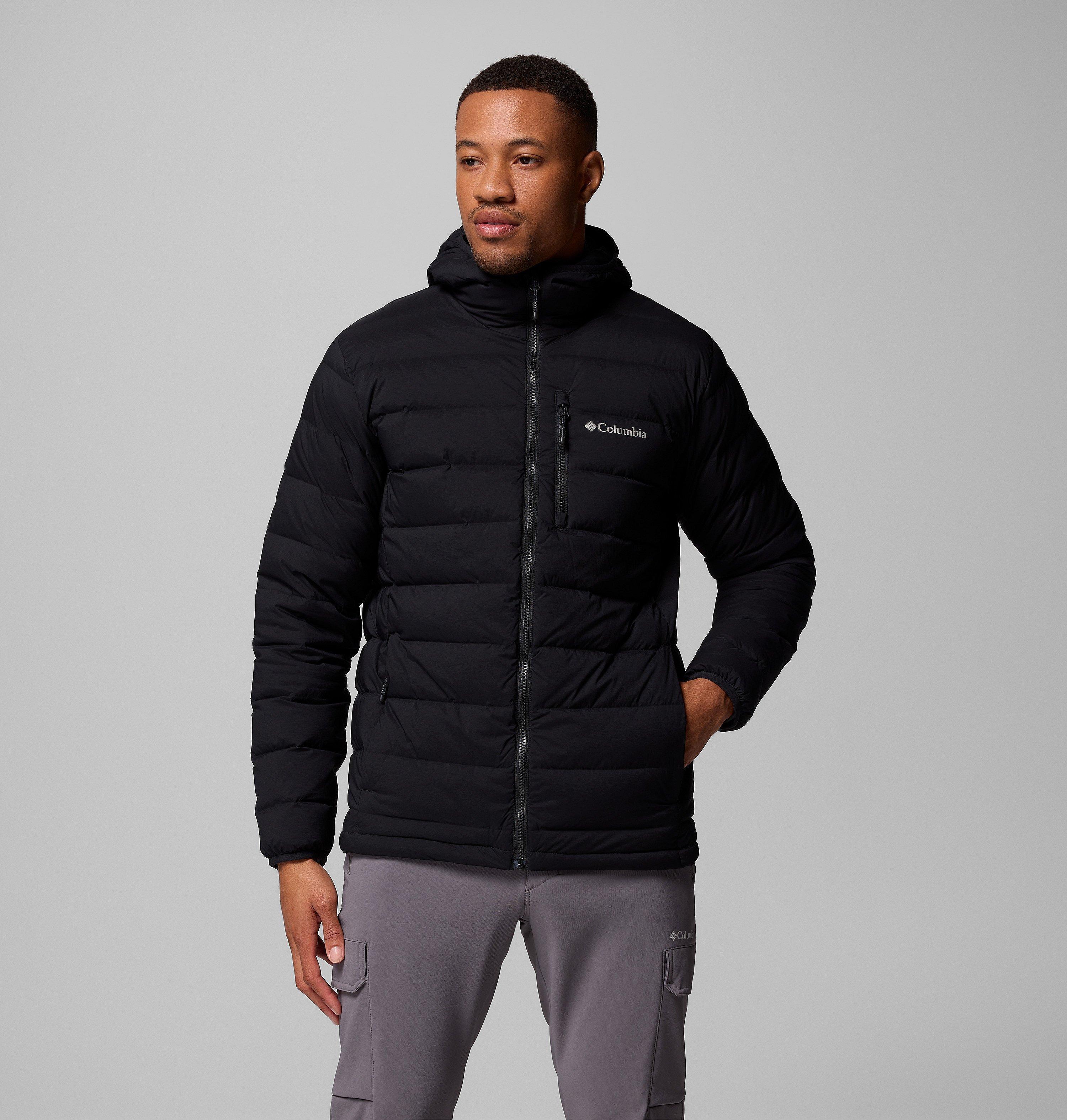Columbia Sportswear Men's Black Columbia - Drift Peak™ Stretch Down Hooded Jacket - Small