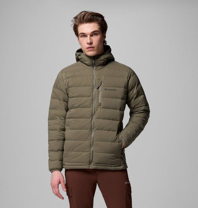 Chaqueta elástica de plumón con capucha Drift Peak para hombre, Color: Stone Green, image 1