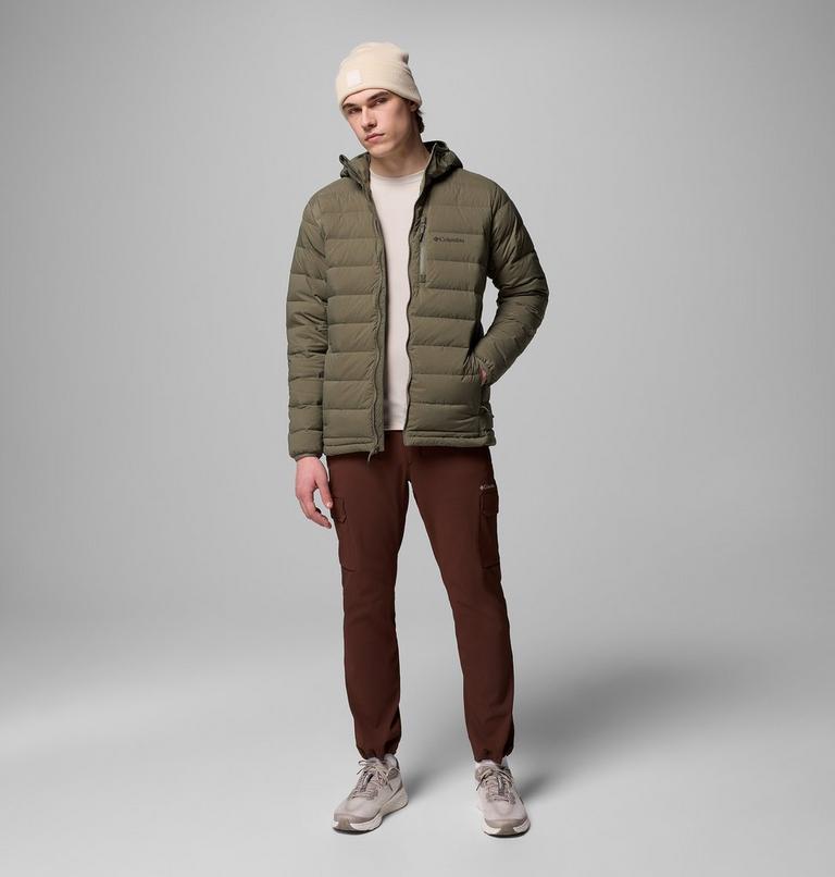 Chaqueta elástica de plumón con capucha Drift Peak para hombre, Color: Stone Green, image 2