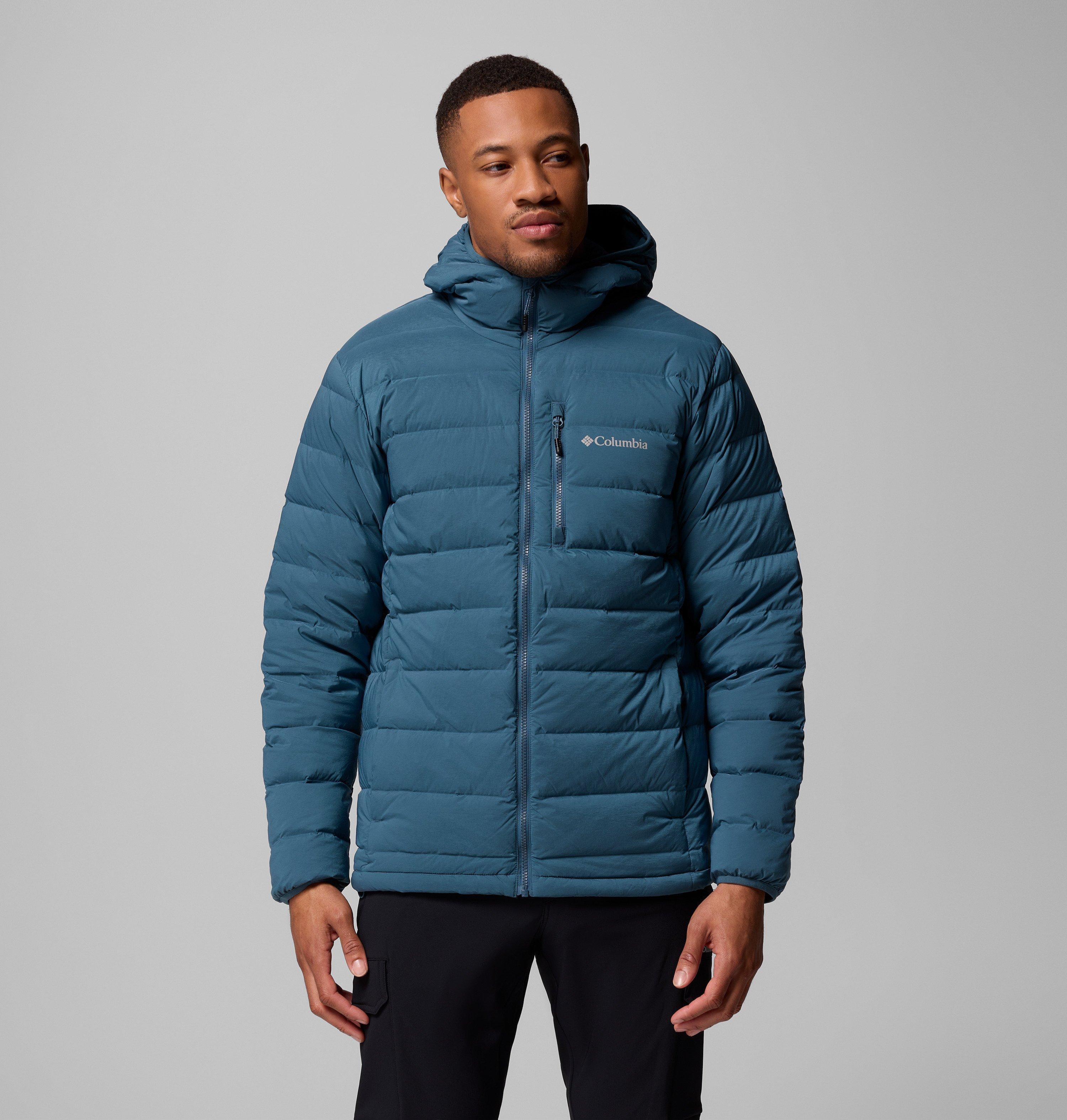 Columbia Sportswear Men's Blue Columbia - Drift Peak™ Stretch Down Hooded Jacket - Ever Xxl
