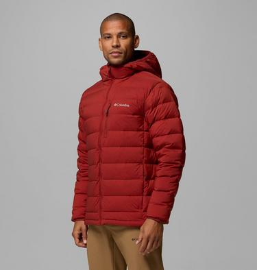 Men's Drift Peak Stretch Down Hooded Jacket, Color: Red Oxide, image 4