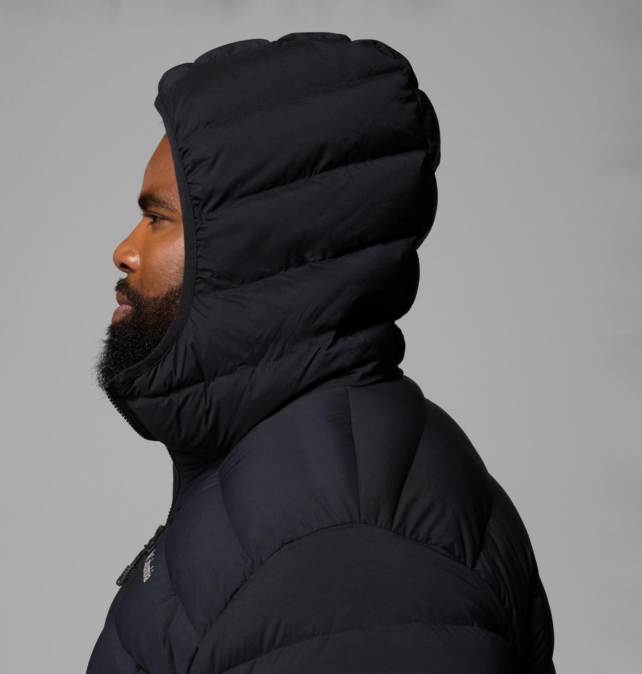 Manteau à capuchon en duvet extensible Drift Peak pour homme – Tailles forts 7