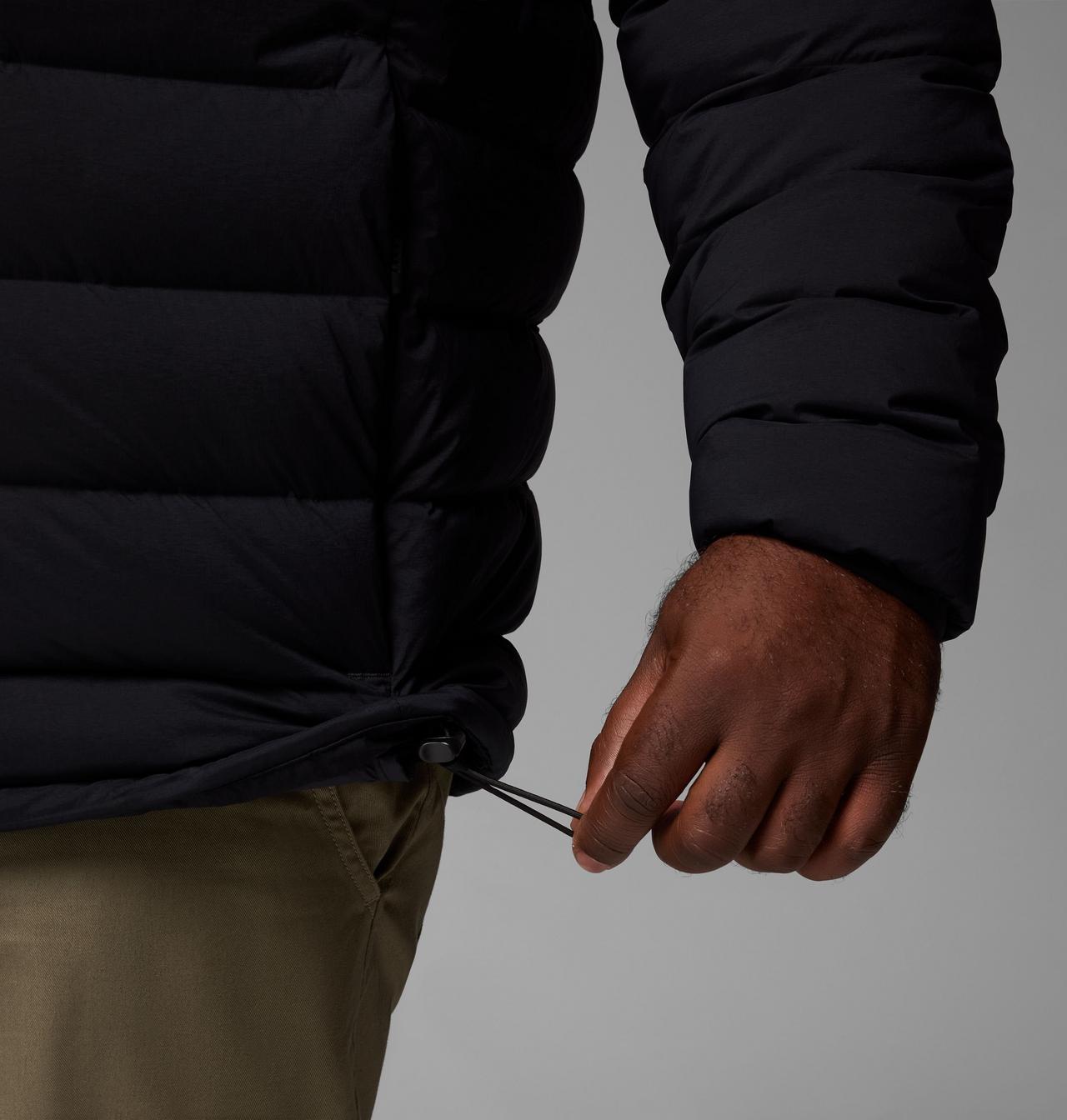 Manteau à capuchon en duvet extensible Drift Peak pour homme – Tailles forts 9