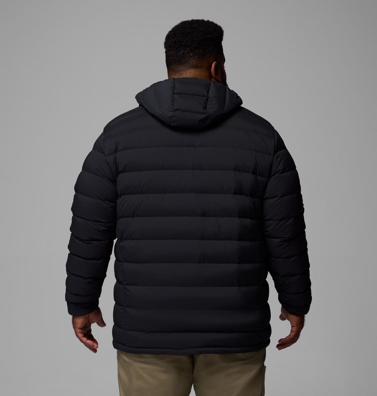 Manteau à capuchon en duvet extensible Drift Peak pour homme – Tailles forts 3