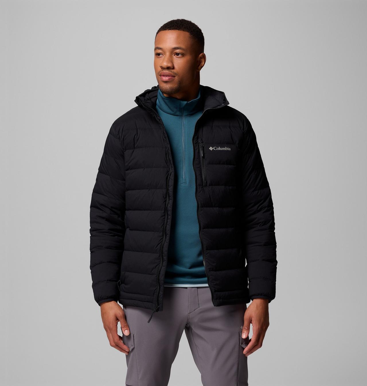 Manteau à capuchon en duvet extensible Drift Peak pour homme – Grandes tailles 5