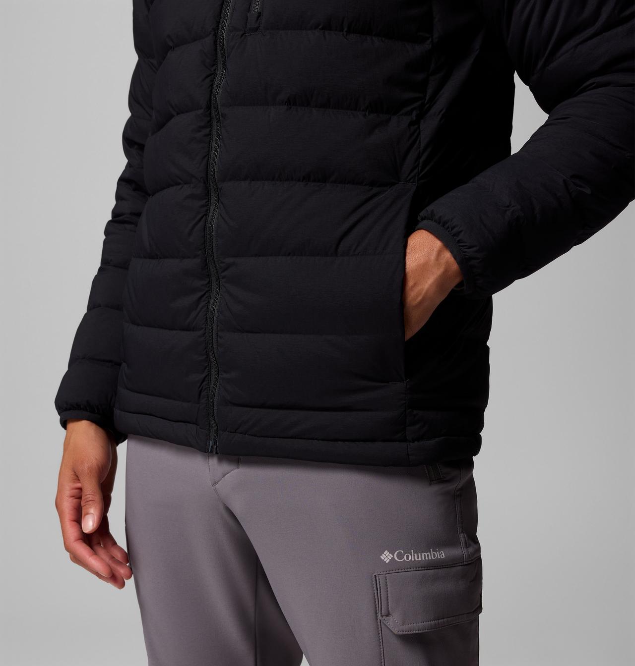 Manteau à capuchon en duvet extensible Drift Peak pour homme – Grandes tailles 7