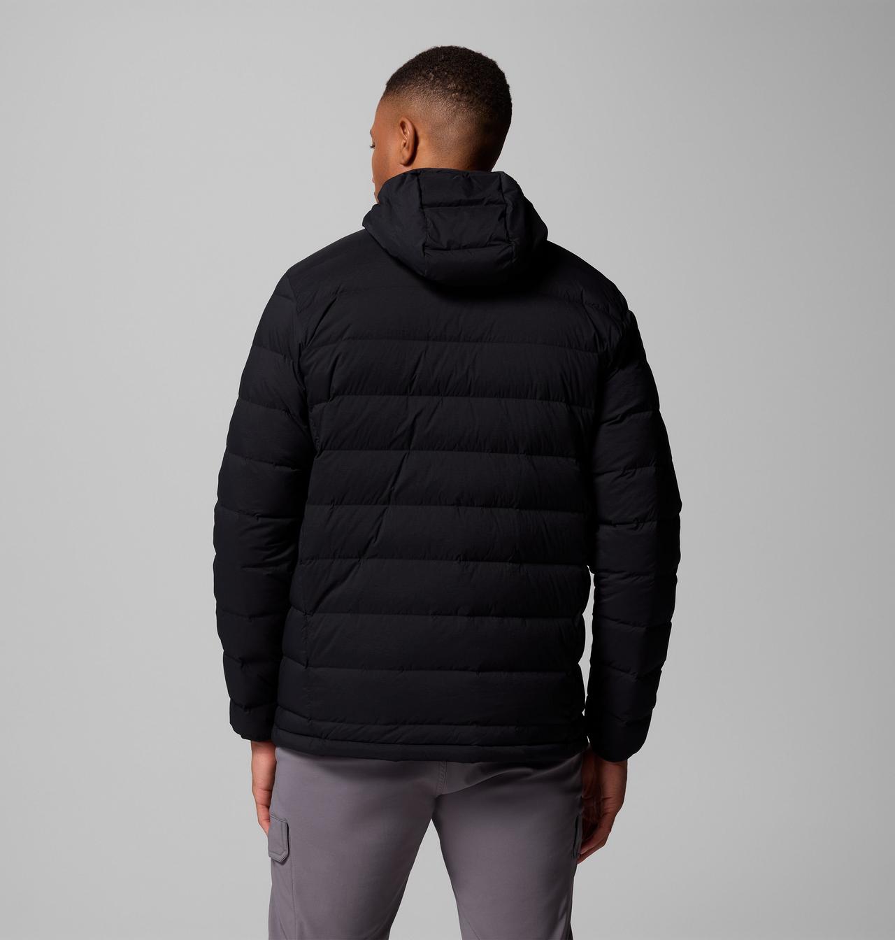 Manteau à capuchon en duvet extensible Drift Peak pour homme – Grandes tailles 3