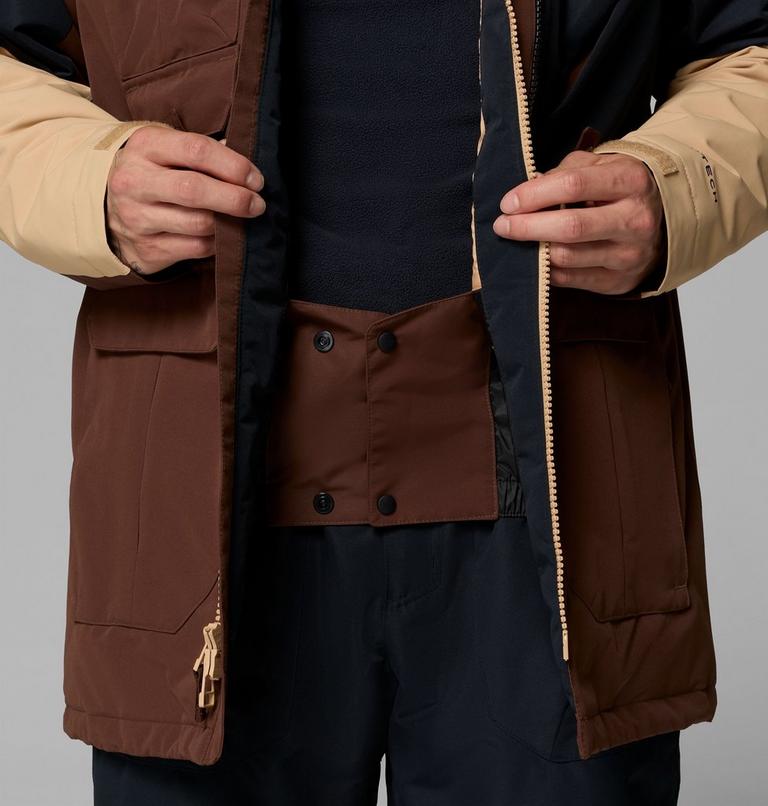 Chaqueta de esquí impermeable Coreshot para hombre, Color: Tobacco, Black, Canoe, image 6