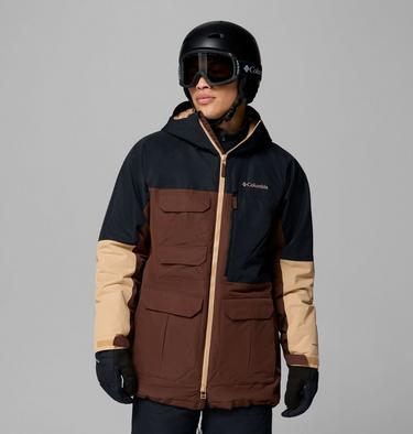 Men's Coreshot Waterproof Ski Jacket, Color: Tobacco, Black, Canoe, image 5
